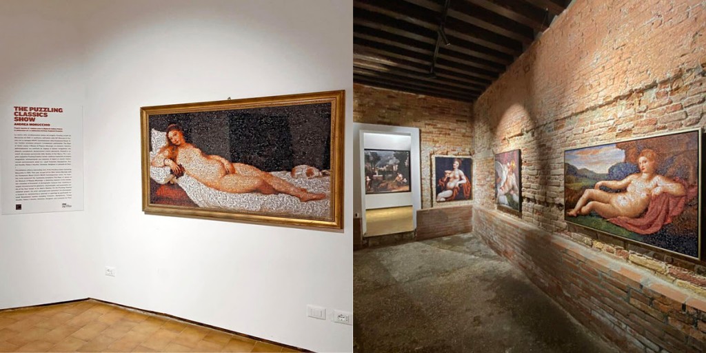 Display view of 'The Puzzling Classics Show' at Bugno Art Gallery; Courtesy: Andrea Morucchio